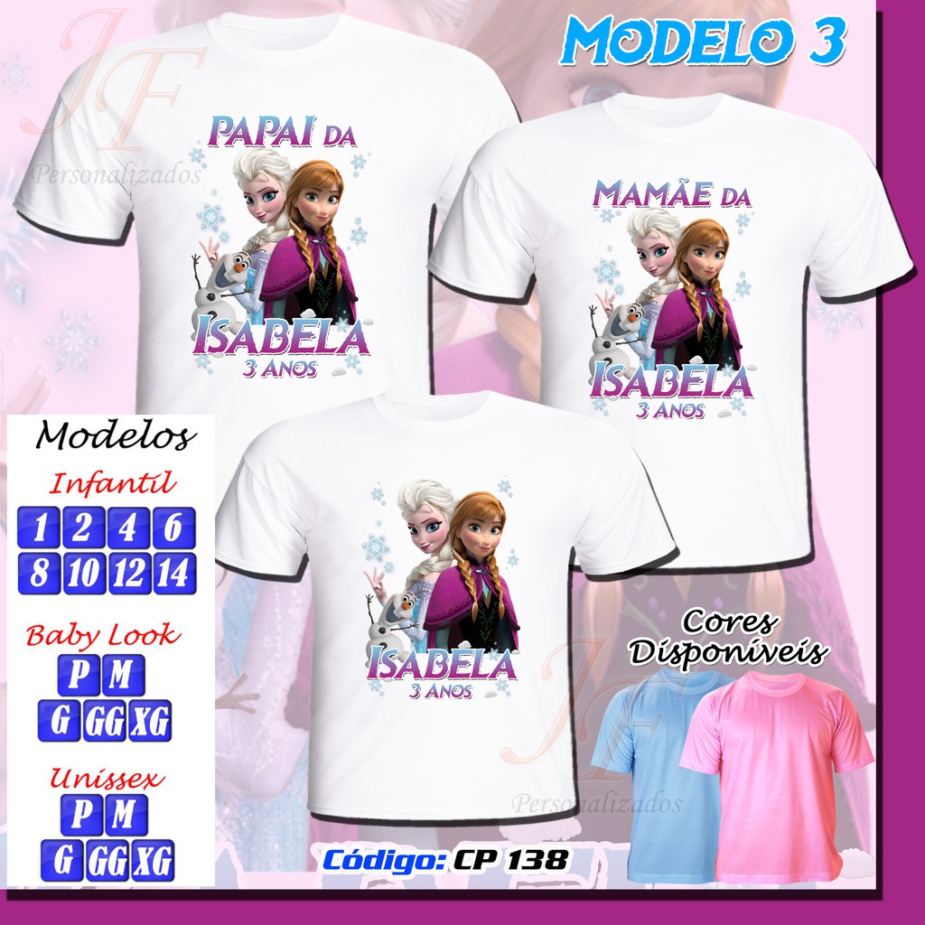 Camisetas personalizadas frozen outlet