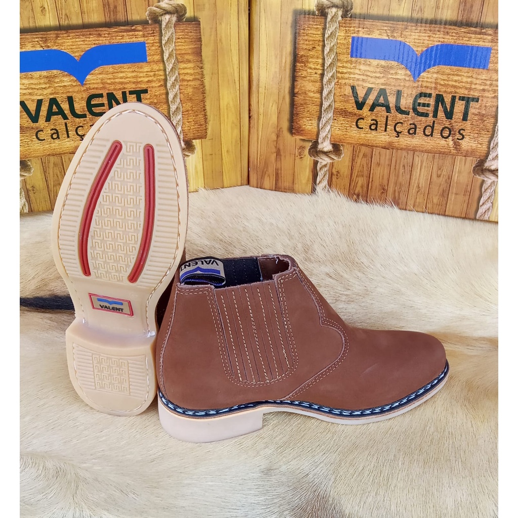 Valent Calçados Botina Valent Botina Masculina Couro Com Elástico - Main Image