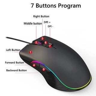 Mouse Gamer Led Rgb 7200dpi