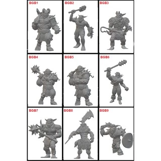 Kit Bugbear - 5 miniaturas de RPG em resina - D&D Fantasia Medieval. Escala heróica 30mm ou 35mm.