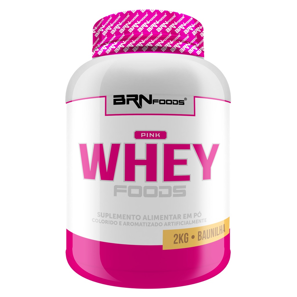 Whey Protein Com Colágeno – Pink Whey 2kg – Suplemento Em Pó Com Colágeno – BRNFOODS