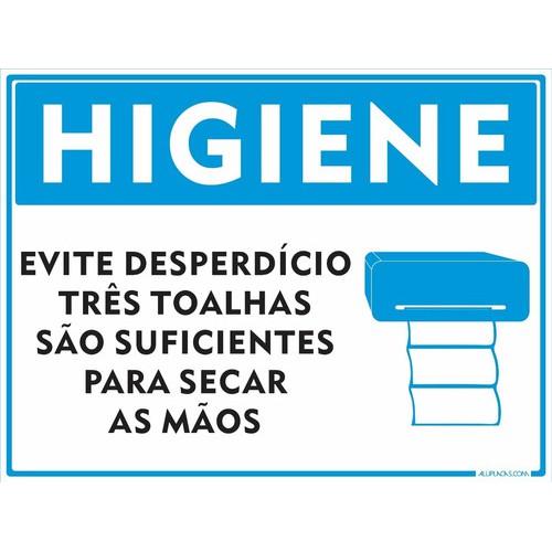 Placa Higiene Evite O Desperdício De Toalha 30x20cm Alumínio | Shopee ...