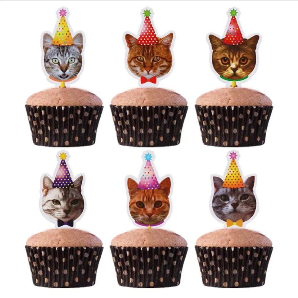 Totority 60 Pçs Cupcake Inserção De Bolo Animal Decoração De Cupcake Para  Meninas Decoração De Bolo Animal Decoração De Festa De Aniversário