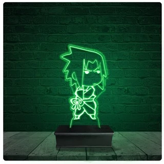 Luminária Abajur Acrílico Led - Sasuke Naruto