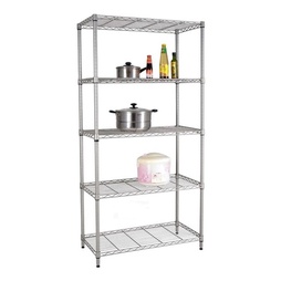 Estante - rack de arrumação - 180x90x40 cm - 5 prateleiras - prata