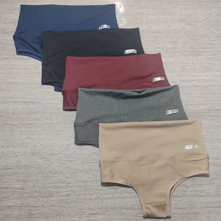 Kit 5 Calcinha Cinta Segura Barriga Cós Duplo Alta Compressão Conforto
