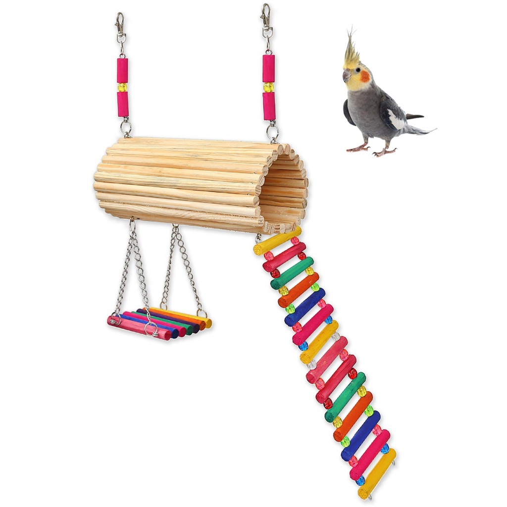 Brinquedo Parquinho Playground Para Calopsita Periquito Twister Hamster ...
