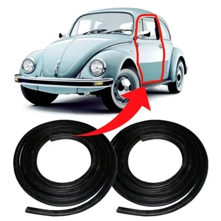 Kit De Borracha Da Porta Fusca Todos os Modelos - 2 Peças PROMOÇÃO IMPERDÍVEL