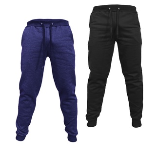 Kit 2 Calças de Moletom Premium Peluciado Unissex Casual com Bolsos