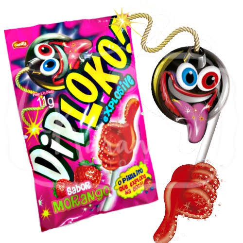 Pirulito Dip Loko explode na boca
