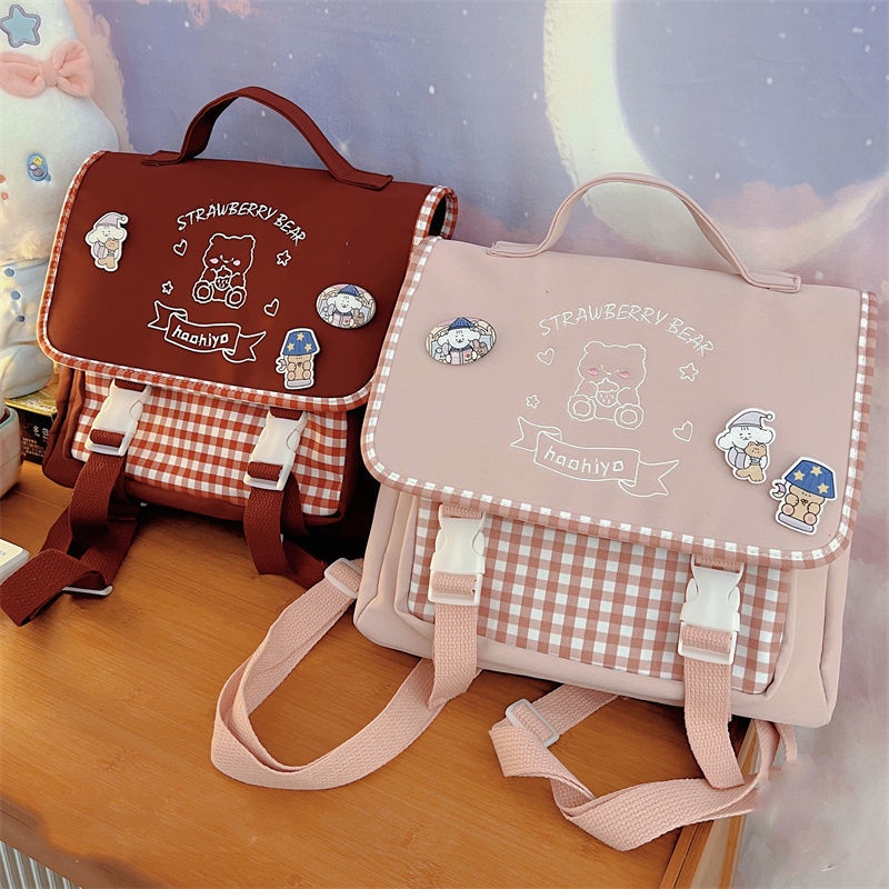 Mochila Harajuku Fofa Japonesa Pequena Feminina Estilo Coreano Estudantil Retro Uniforme