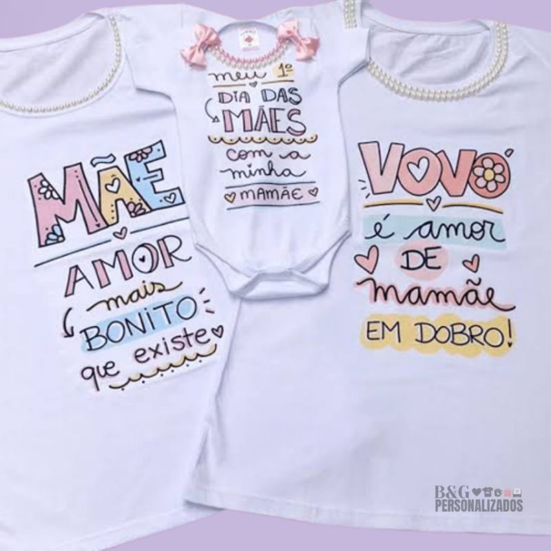 Kit Mae Tal Filha Filho Mama Mini Primeiro Dia das Maes