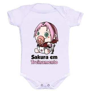 body criança curta infantil bebê roupa nenê manga Sasuke Uchiha pequeno
