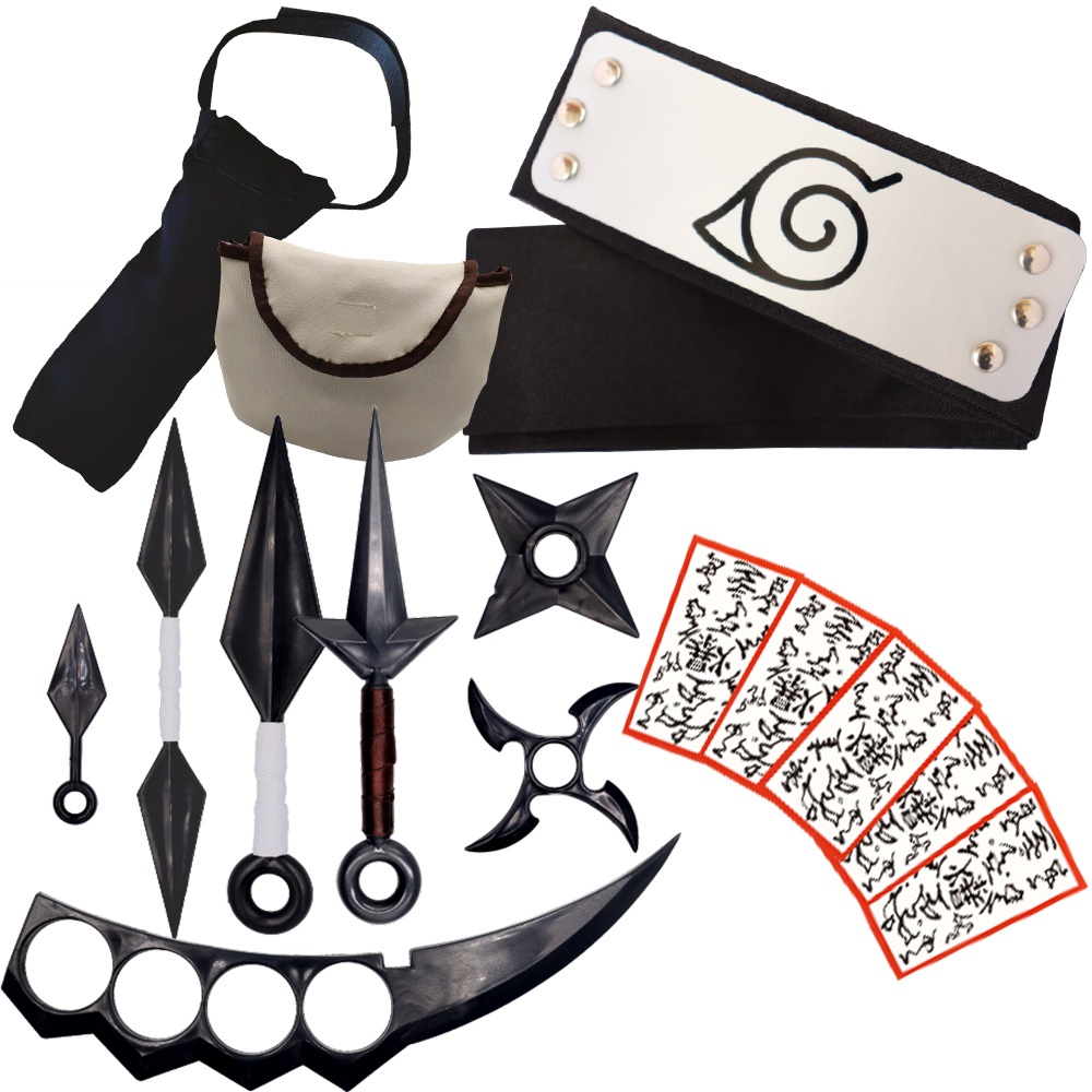 Kunai Naruto Completo Fantasia Naruto + Kit Ninja + Premium