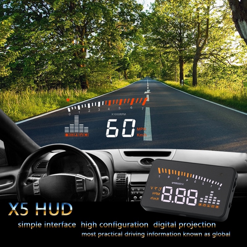 HUD HEAD Up Display De Carro/Veículo OBD2/Pedômetro/Condução/Velocidade ...