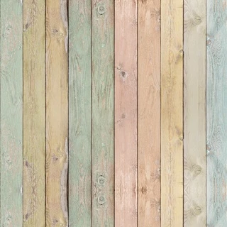 Papel de Parede Adesivo Madeira Colorida Envelhecida Sala Quarto Vinílico