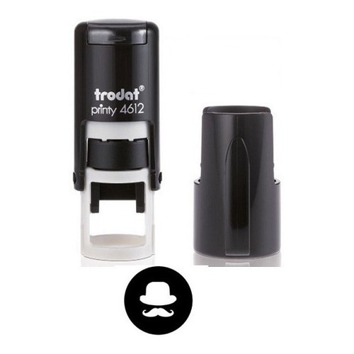 Carimbo Fidelidade para Barbearias, formato redondo, 1,2 cm, modelo 4612, marcaTrodat
