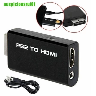 Auspiciosorui01 ❥ Adaptador Conversor De Vídeo PS2 Para HDMI Com Saída De Áudio De 3,5 Mm Monitor HDTV