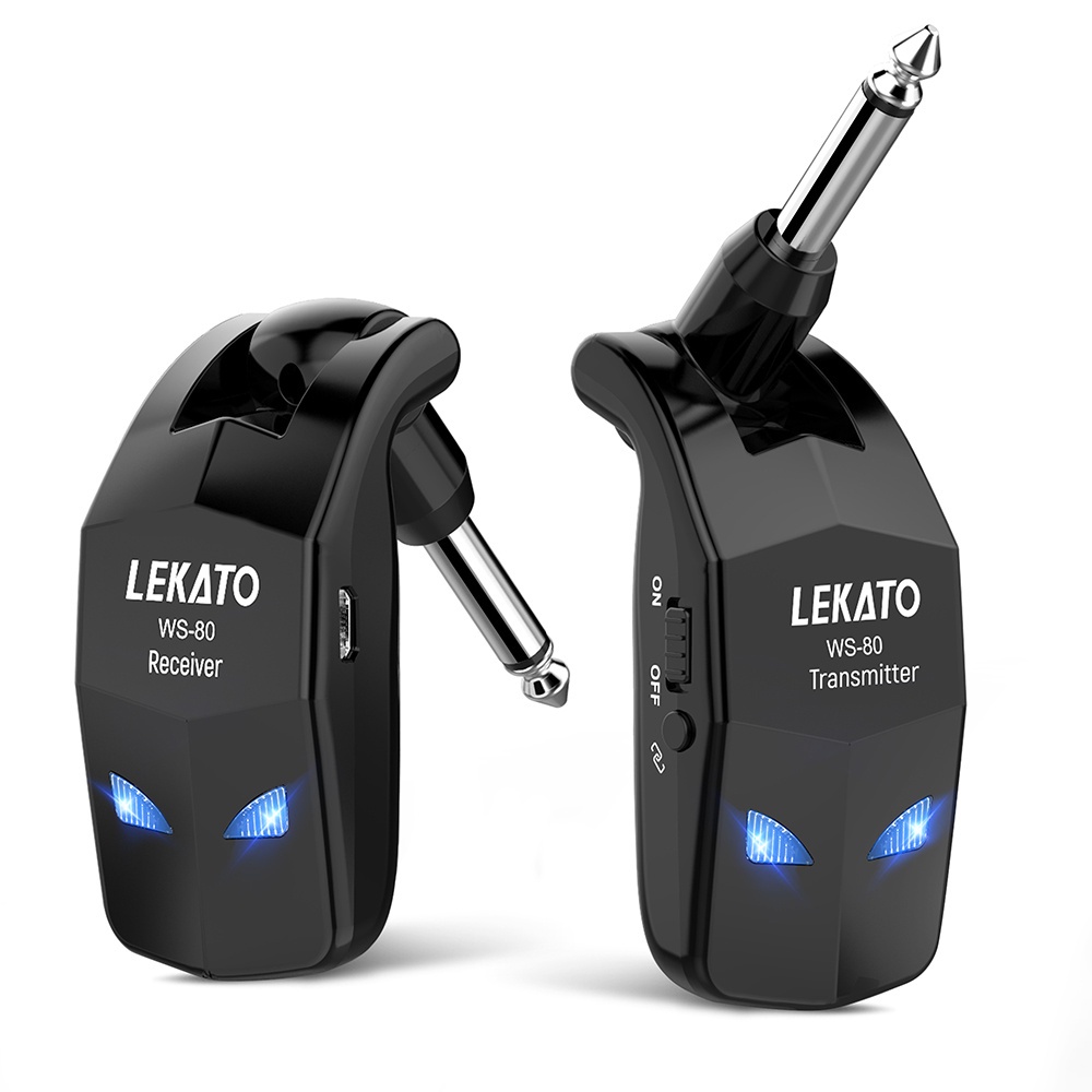 LEKATO WS-80 Transmissor Receptor Sistema De Baixo/Guitarra De 2,4