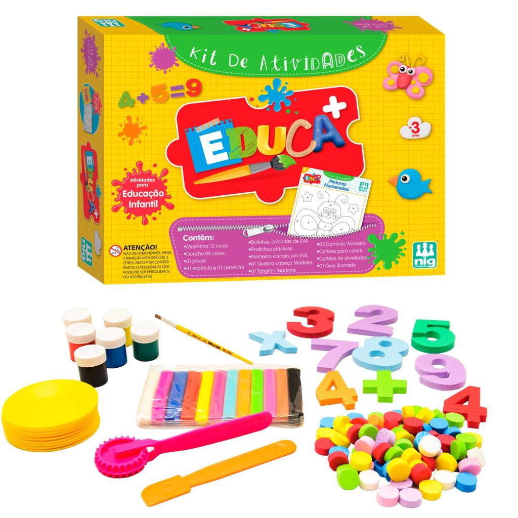 Kit Educativo 10 Atividades Jogo Infantil Pedagógico Educa+