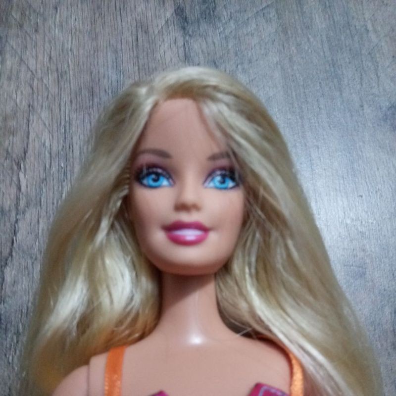 Barbie original moda loira cabelo cor bloco roupa com cintura