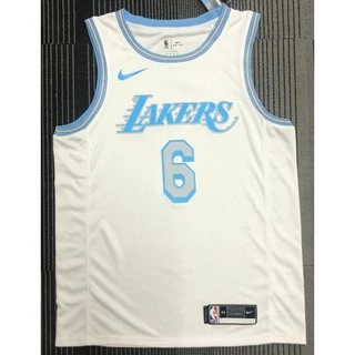 N/B/A Hot Press Men's Basketball Jersey Los Angeles Lakers 6 # JAMES Edição Cidade Da Temporada ry0701