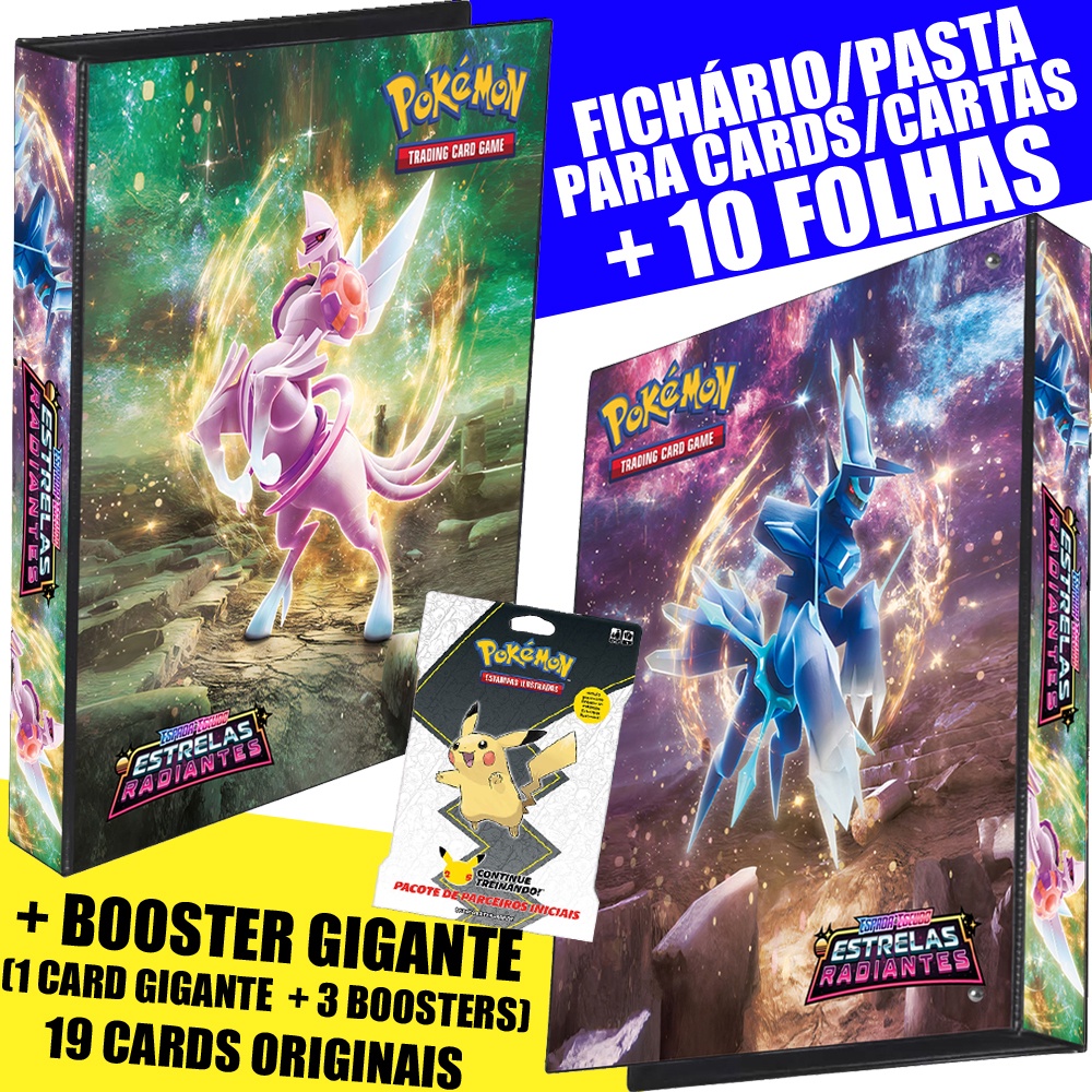 Pasta Álbum Fichário Cards Cartas Mew 10 Folhas Pokémon 151