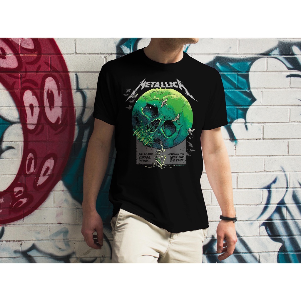 Metallica Tip Scales Hombre Camiseta Negro Vorne Bedruckt, Hinten