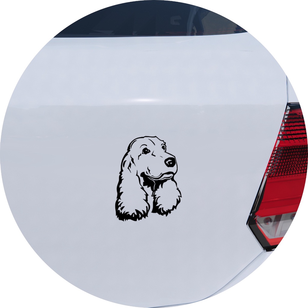 Adesivo Auto Cocker Spaniel 15 Cm - Riflettente Nero 3D Strappato - Decorazione Auto In PVC Impermeabile Per Amanti Degli Animali - 3