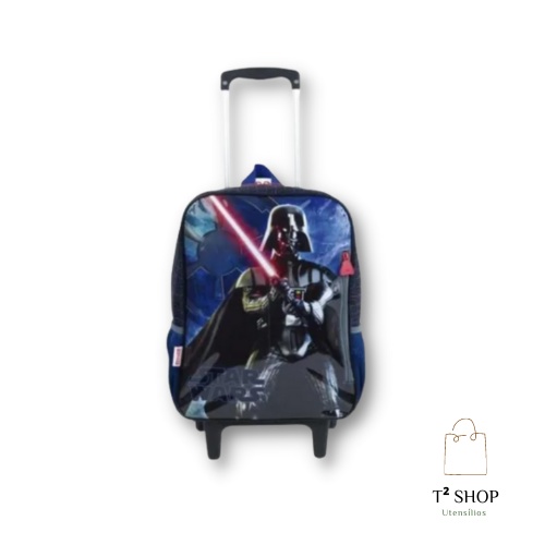 Mochila De Rodinha Escolar Infantil Star Wars Darth Vader | Shopee Brasil