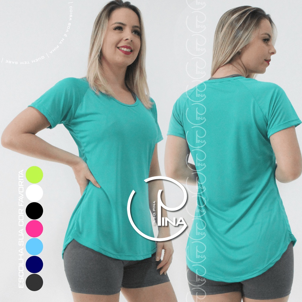 Camiseta Tapa Bumbum Lavicta Fitness Dry Fit - Feminina em Promoção