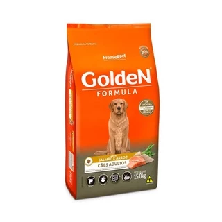 Ração Golden Fórmula Cães Adultos Sabor Salmão e Arroz 15KG