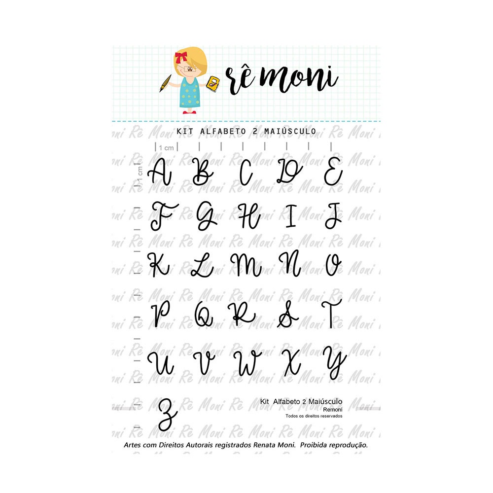Kit de Carimbos Alfabeto 2 Letra Maiúscula Rê Moni - Lilipop | Shopee ...