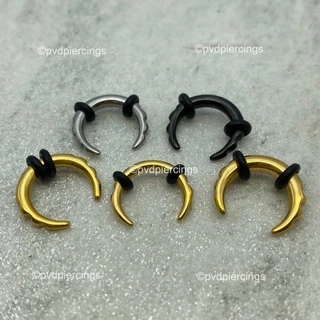 Piercing Mini Meia Lua com Entalhe Aço