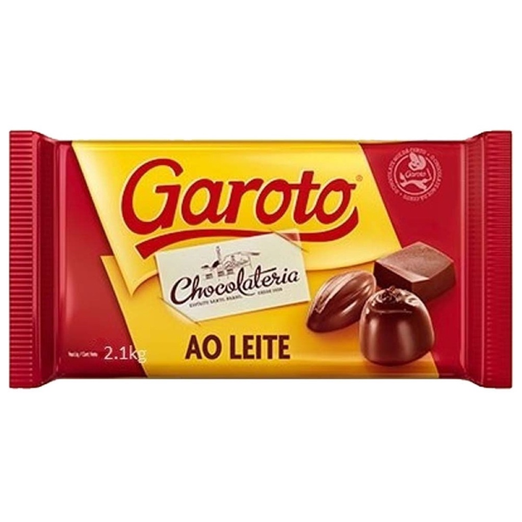 Chocolate Garoto Barra 2,1Kg Ao Leite Shopee Brasil