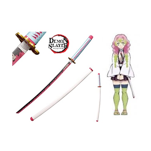 Espada KATANA Em Aço Demon Slayer Mitsuri Kanroji Kimetsu No Yaiba COLECIONAVEL ORNAMENTAL