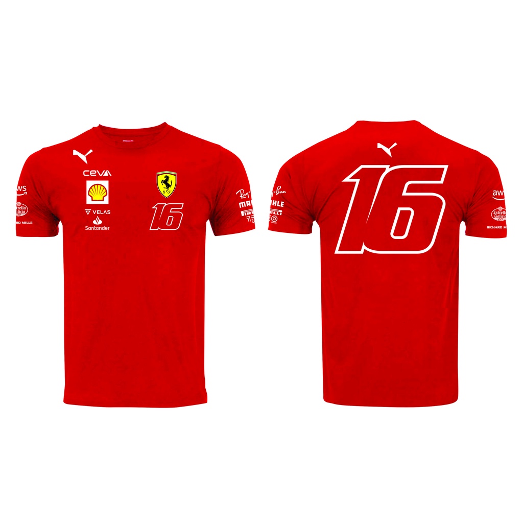 Camiseta Ferrari Leclerc Sainz F1 2022 Formula 1