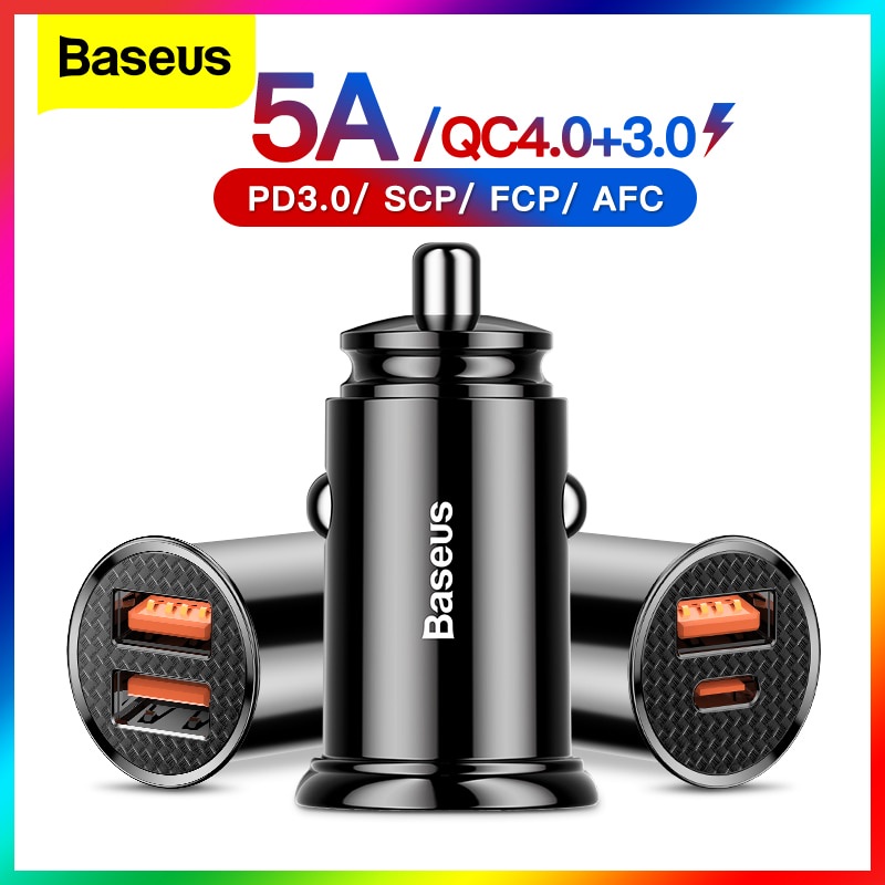 Baseus Usb Carregador De Carro De Carga R pida 4.0 Qc4.0 Qc3.0 Qc