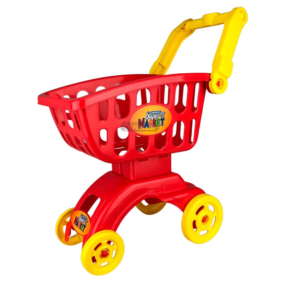 Carrinho de Compras Supermercado Infantil Mercadinho de Brinquedo Com ...