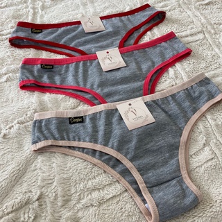 Finetoo 3 Pçs / Set Mulheres Tangas Algodão Macio G String Calcinha Sexy V  Cintura Cueca Feminina Underwear M Xl Menina Tanga Biquíni Calcinha De  $71,04