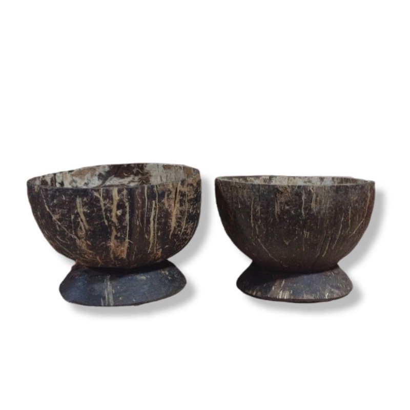 Kit c/ 2 Coité com Base Cumbuca de Coco Natural