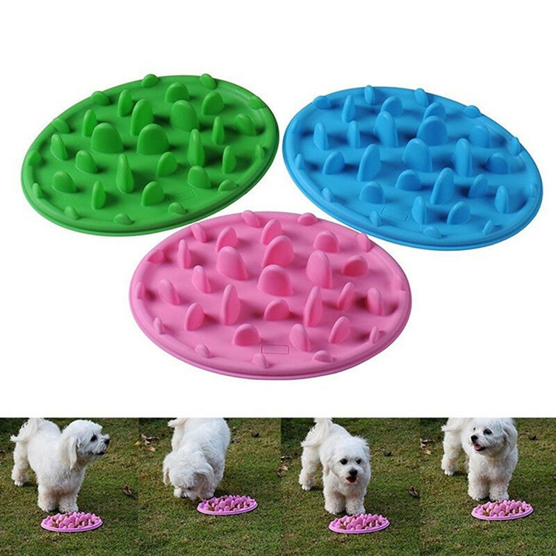 Silicone Pet Tigela Cachorro Gato Lenta Comedouro Comida Tigelas Portáteis Alimentador De Cachorrinho Quebra-Pratos Anti-Cozimento Recipiente