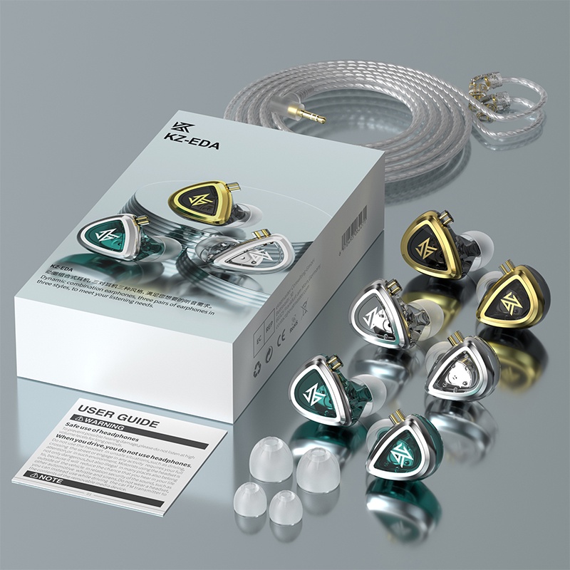 KZ-EDA 3個入り スタイルイヤフォン KZ EDA 3 Pares Fone De Ouvido Com Fio In Ear Monitor De Alta