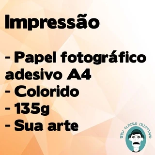 5 Impressão folha adesivo a4 papel fotográfico tamanho folha sulfite, sua imagem, sua arte, sua foto