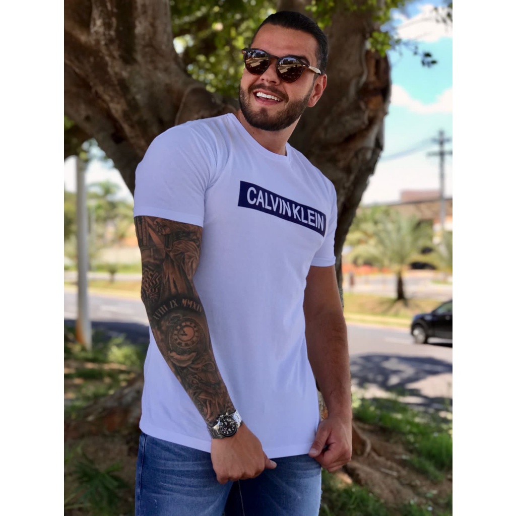Camiseta CK Branca Shopee Brasil