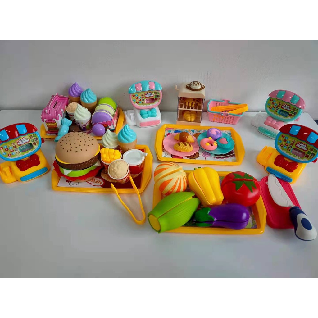 TOGEVAL Brinquedo Para Crianças 38 Pçs/Conjunto Com Comida Para