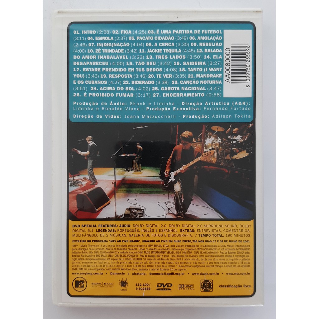 Dvd Skank Ouro Preto | Mercado Livre 輸入盤 DVD Skank - Ao Vivo no