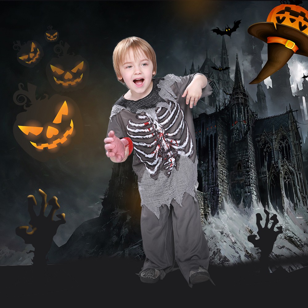 Fantasia Halloween Masculino De Zumbi Infantil