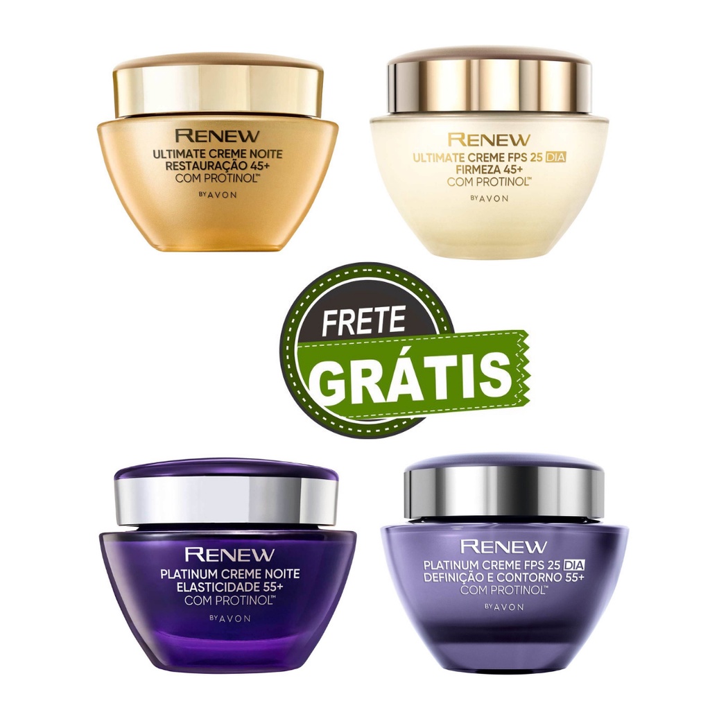 Renew Platinum Dia Creme Facial Anti-idade Avon 55 +