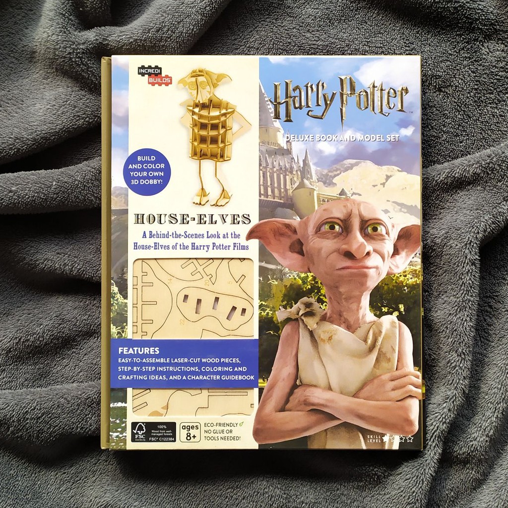 Incredibuilds: Molde 3d Mdf Do Dobby + Livro Capa-dura - Hp